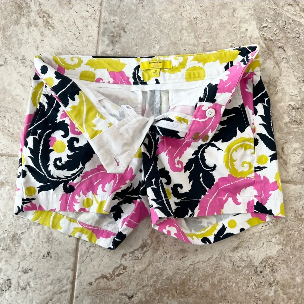 Banana Republic Milly Collection Feathers Short in Neon Hibiscus, 0 - Picture 6 of 10